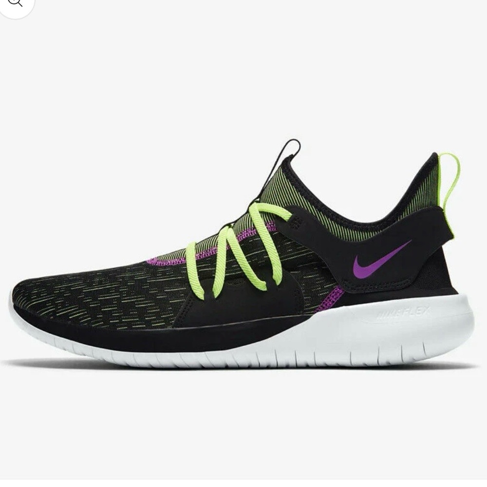 Men's Nike Flex Contact 3
Running Shoes, AQ7484 001
Black/Volt Glow/Hyper Violet